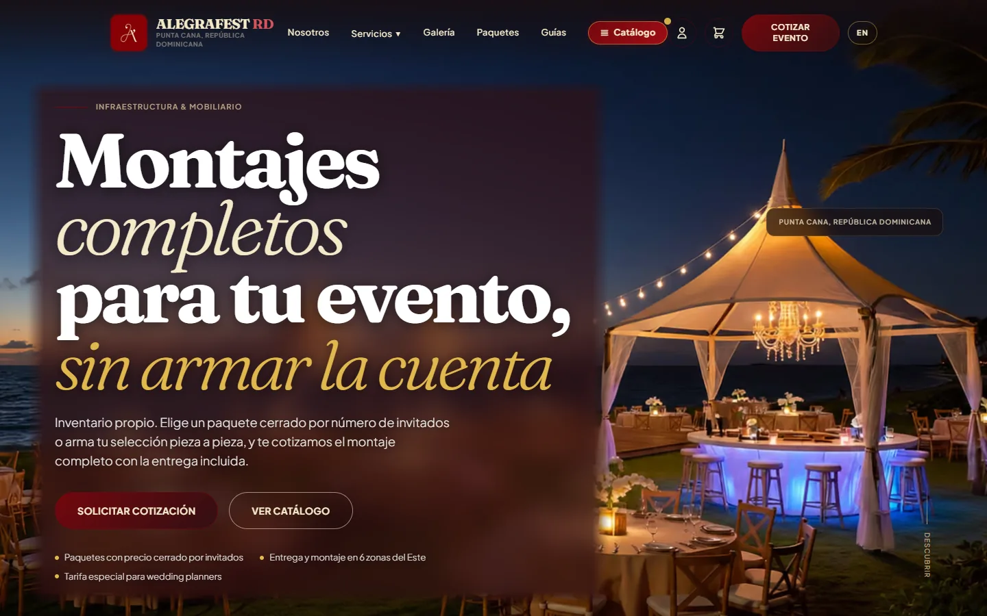 Home page of alegrafestrd.com, the AlegraFest website